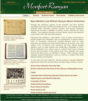 Monfort & Runyan Music Collection